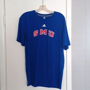 Adidas SMU Men's XL Blue Polyester/Cotton blend  T-shirt